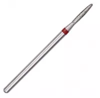 Фреза алмазная пламевидная закругленная Ø1,8мм, красная Irisk