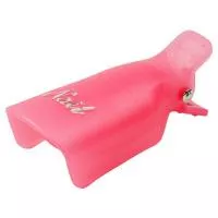 Зажим-прищепка для снятия искусственных покрытий, 10шт (04 Малиновые)